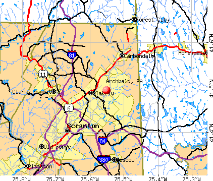 Archbald, PA map