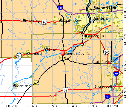 Yorkville, IL map