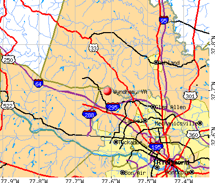 Wyndham, VA map