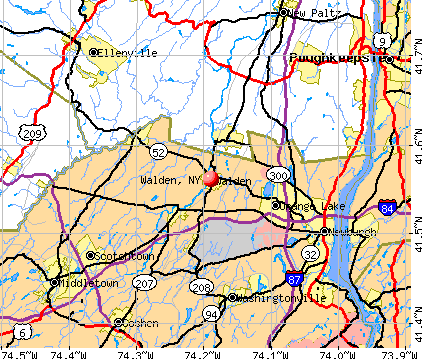 Walden, NY map