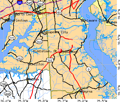 Middletown, DE map
