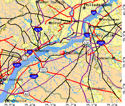 Paulsboro, NJ map