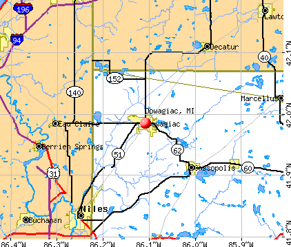 Dowagiac, MI map