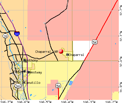 Chaparral, NM map