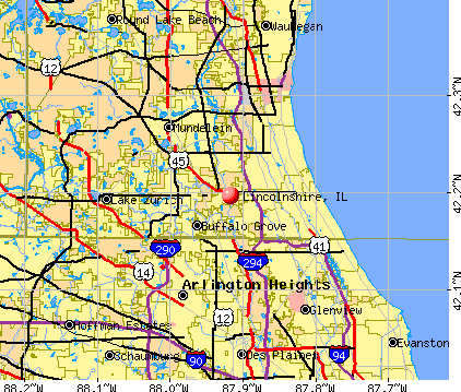 Lincolnshire, IL map