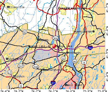 Orange Lake, NY map