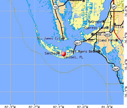 Sanibel, FL map