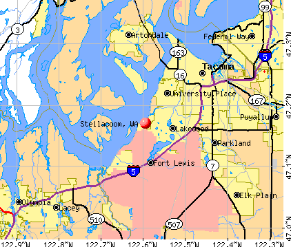 Steilacoom, WA map