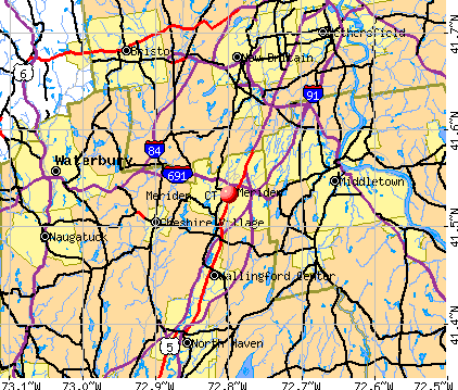 Meriden, CT map