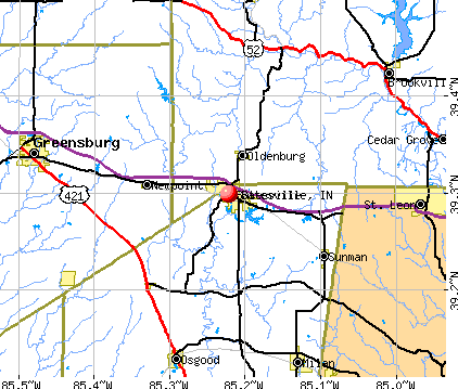 Batesville, IN map