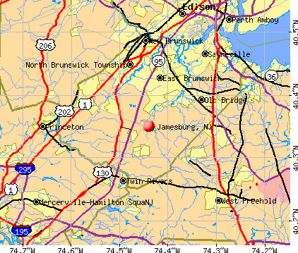 Jamesburg, NJ map