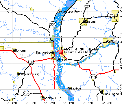 Prairie du Chien, WI map