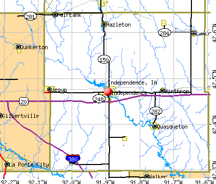 Independence, IA map