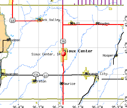 Sioux Center, IA map