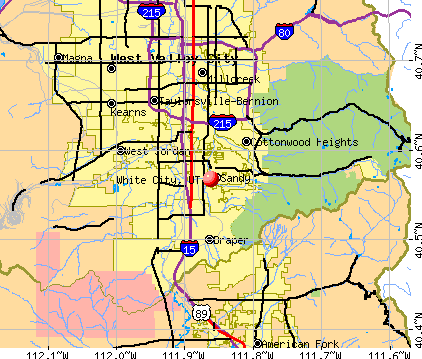 Map Of Utah Cities. White City, UT map