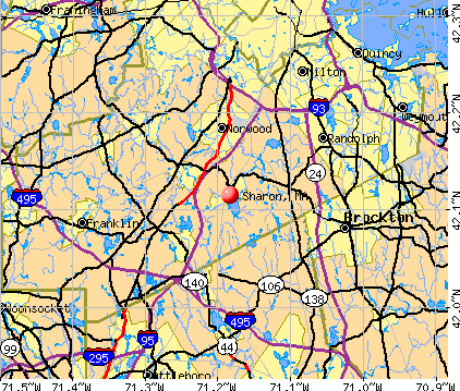 Sharon, MA map