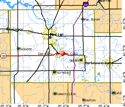Gas City, IN map