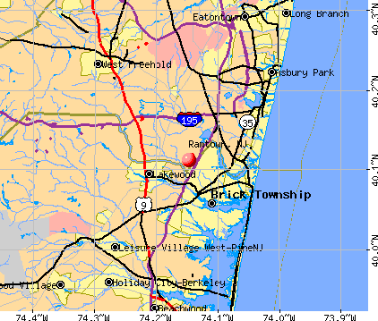 Ramtown, NJ map
