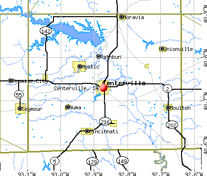 Centerville, IA map