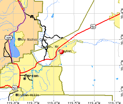 Dayton, NV map