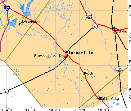 Floresville, TX map