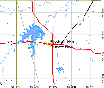 Breckenridge, TX map