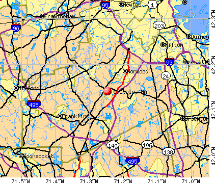 Walpole, MA map