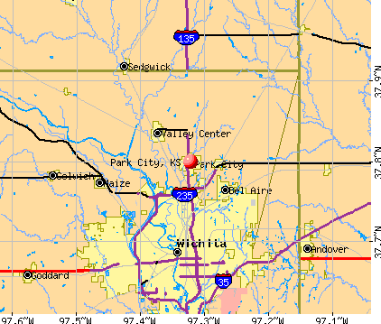 Park City, KS map