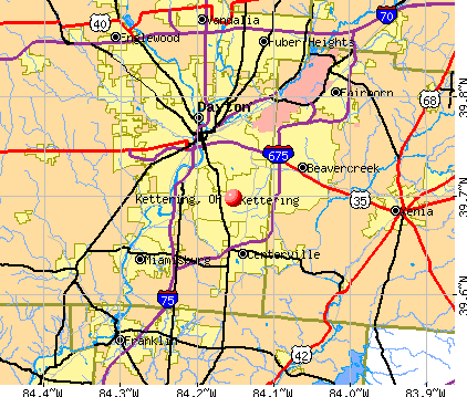 Kettering, OH map