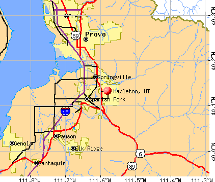 Mapleton, UT map