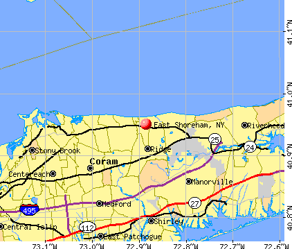 East Shoreham, NY map