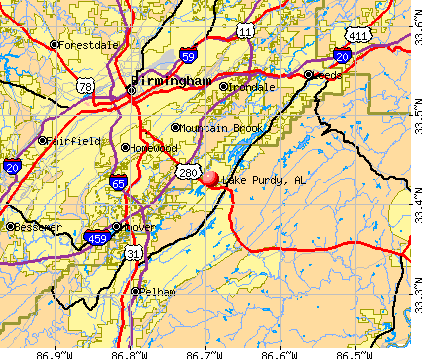 Lake Purdy, AL map