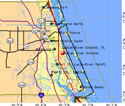 Indian River Estates, FL map