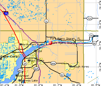 Fort Myers Shores, FL map
