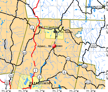 Adams, MA map