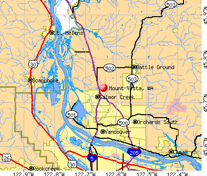 Mount Vista, WA map