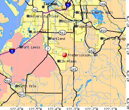 Frederickson, WA map