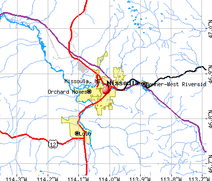 Missoula, MT map