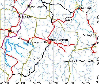 Buckhannon, WV map