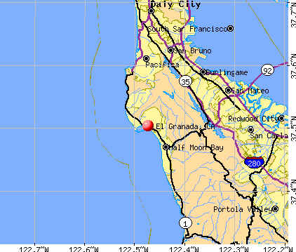 El Granada, CA map