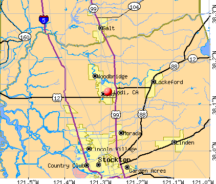 Lodi, CA map