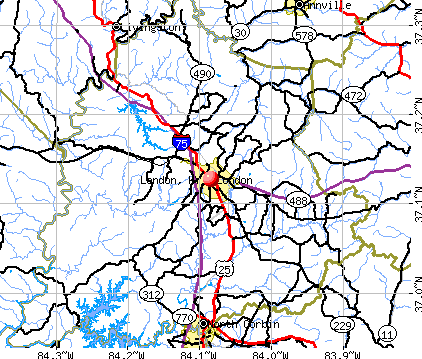 London, KY map