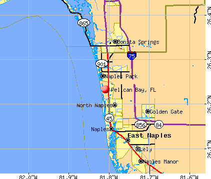 Pelican Bay, FL map