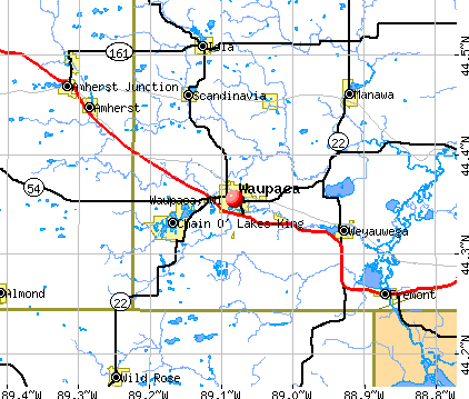 Waupaca, WI map