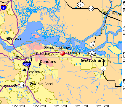 Pittsburg, CA map