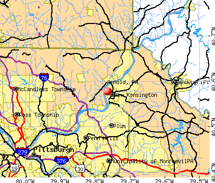Arnold, PA map