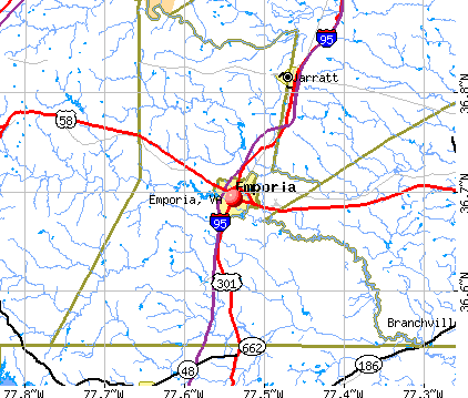 Emporia, VA map