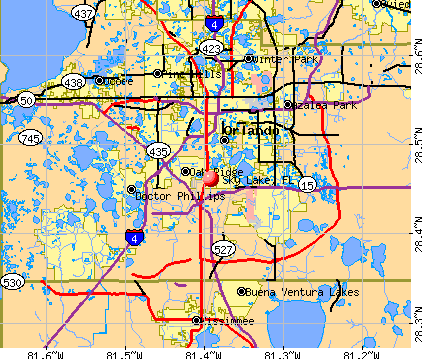 Sky Lake, FL map