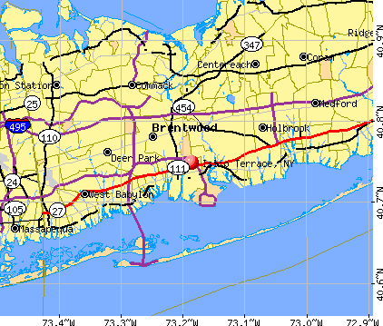 Islip Terrace, NY map