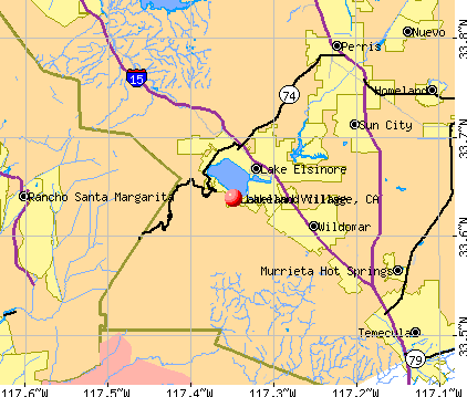 Lakeland Village, CA map